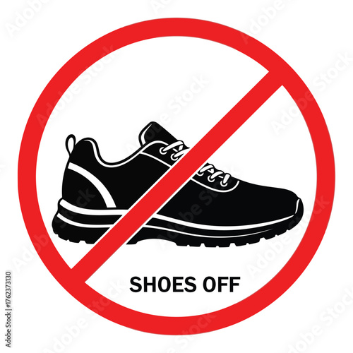 No shoes allowed sign