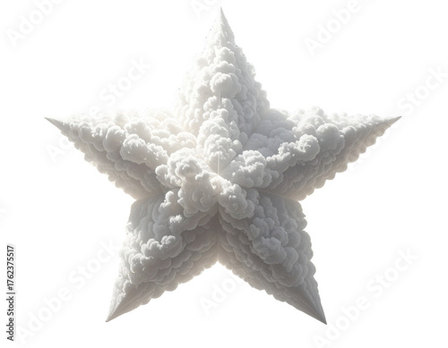christmas star on white background