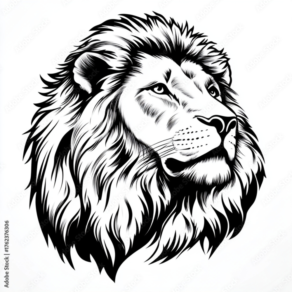 Obraz premium lion head vector