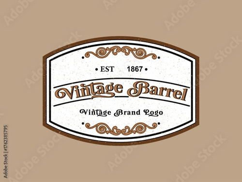 Vintage, Barrel, Logo, Retro, Established, Antique, Classic, Craft, Old-fashioned, Rustic, Distillery, Whiskey, Aged, Heritage, Beer, Liquor, Alcohol, Traditional, Bar, Tavern, Brewery