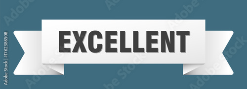 excellent ribbon isolated on transparent background. excellent ribbon