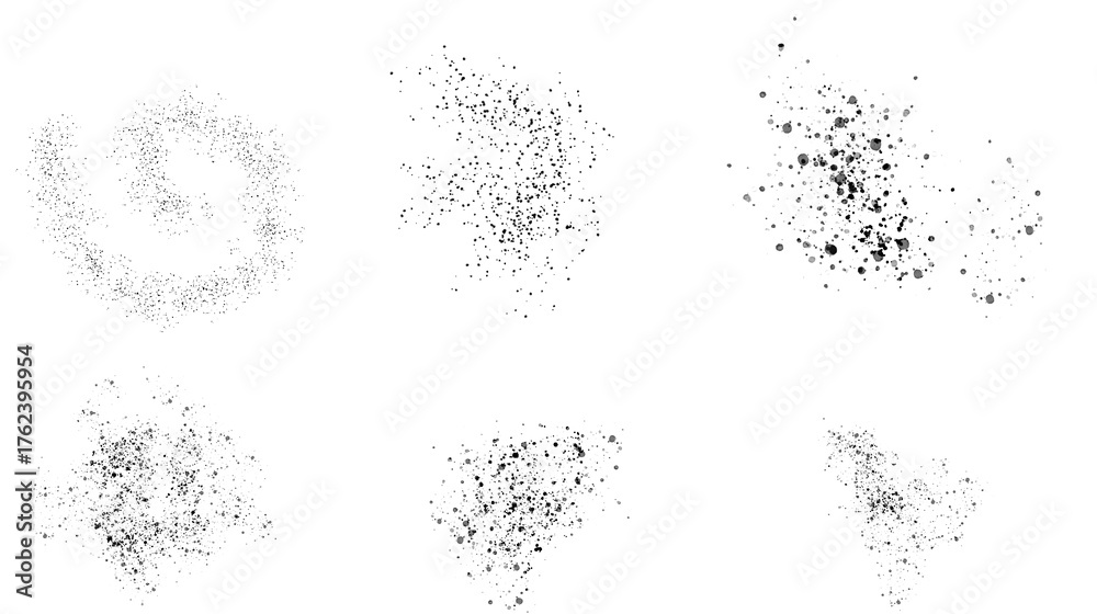 Fototapeta premium Grunge texture scratches set of black and white paint ink vector blood element splash background