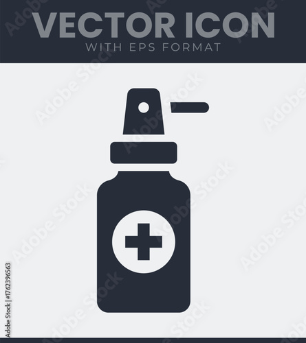 Medical spray bottle icon simple vector health care