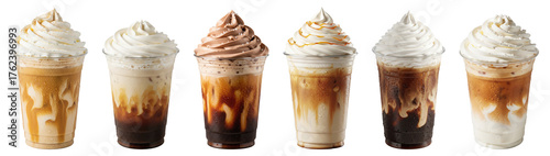 iced coffee frappes with whipped cream