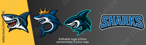 Angry Shark Head – Modern Esport Mascot Logo Vector for Gaming and Sports Team Identity
