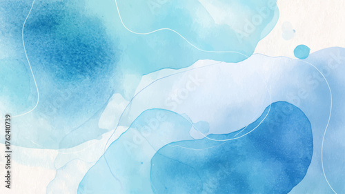 Elegant abstract blue watercolor anatomy background with fine digestive system outline, perfect vector illustration for clinic websites, healthcare presentations, and biology education layouts.