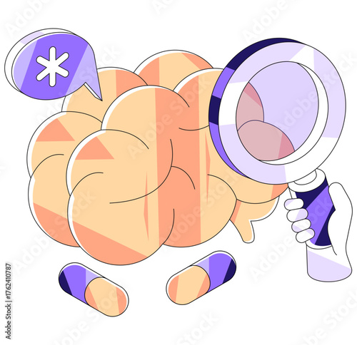 Premium download illustration of brain research