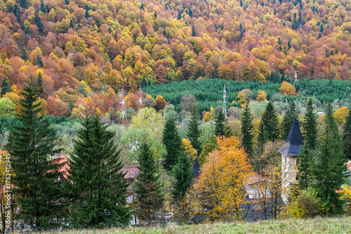 autumn in the mountains, Azuga City, Baiu Mountains, Romania 