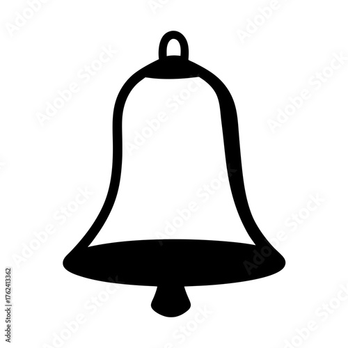 A monochrome illustration of four stylized bells with varying shapes and internal details