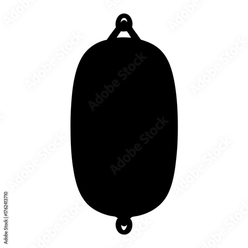 Vector art of mooring buoy, a floating object used to secure vessels in harbors and anchorages, ensuring safe and stable docking in the water