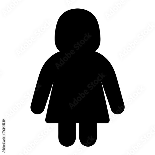 Vector art of silhouette of a woman, symbolizing femininity, strength, and the diverse roles women play in society and personal identity
