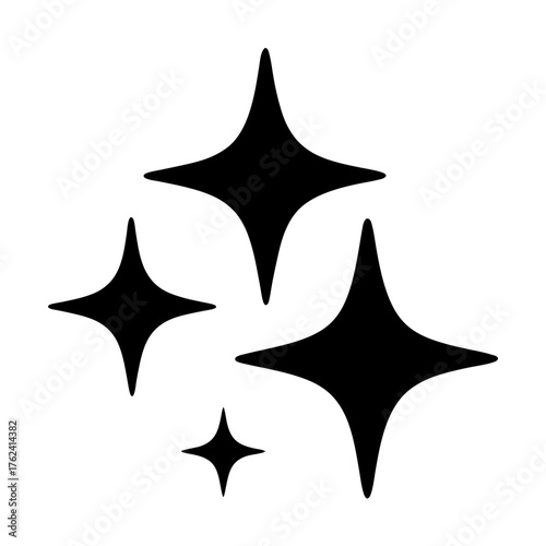 Vector art of sparkling stars, representing magic, wonder, and the pursuit of dreams, goals, and aspirations in the vast expanse of possibilities