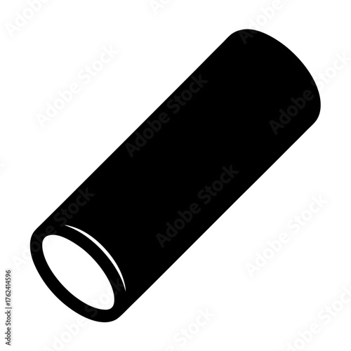 Illustration of a tube, representing a container, pipe, or cylindrical object used for various purposes in different industries