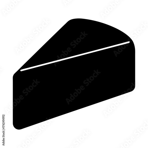 Illustration of a slice of cheese, a dairy product often enjoyed as a snack or ingredient in various dishes