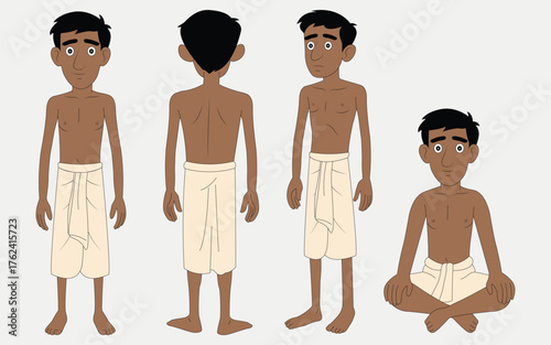Indian man cartoon character. moral stories for the best cartoon character. the character best for your animation videos