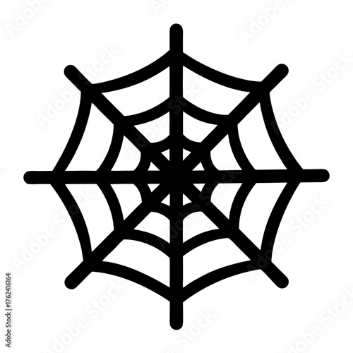 Vector art of spiderweb illustration, a classic symbol of halloween, evoking a sense of mystery and the spooky seasons charm