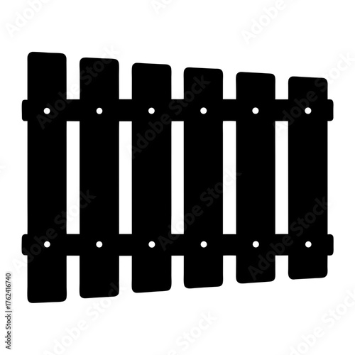 Illustration of a xylophone, a percussion instrument with tuned bars struck by mallets to produce musical notes