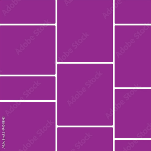 Colorful Geometric Bento Style .Modern Bento Grid Layout Template . bento box photo frame collage layout. Light mood board mockup horizontal banner. Colorful trendy geometric brick layout collection.