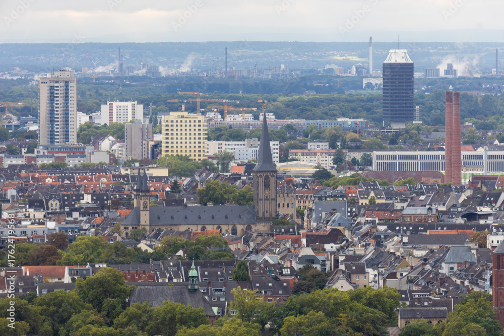 Fototapeta premium View of Cologne from the tower of Cologne Cathedral