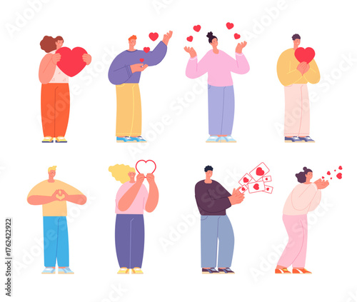 Set of man who love each other illustration 