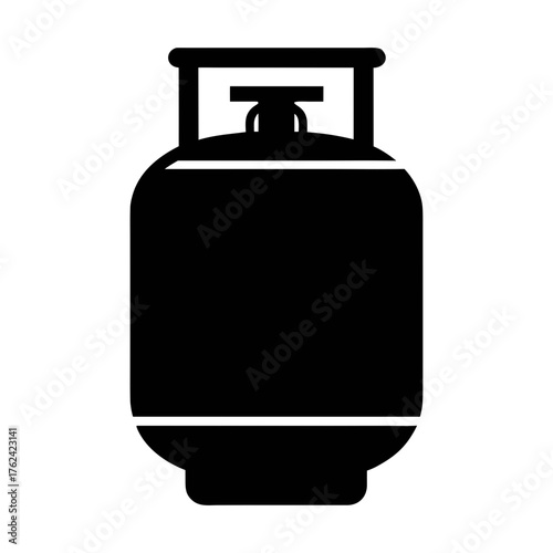 Portable propane gas tank cylinder vector illustration for camping grilling and heating needs