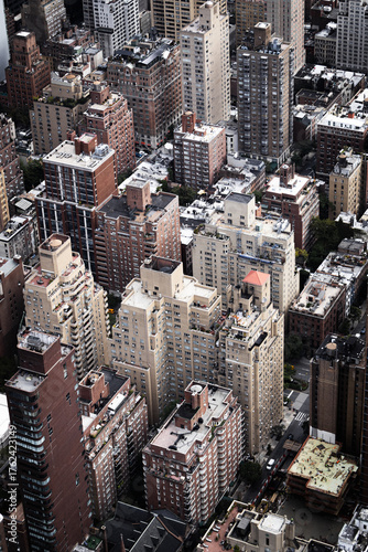 Aerial View of Manhattan Residential Buildings in New York City