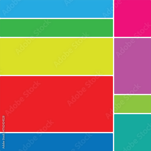 Modern Bento Grid Poster – Colorful Modular Layout Design