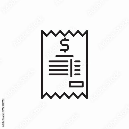 bill invoice receipt icon sign vector