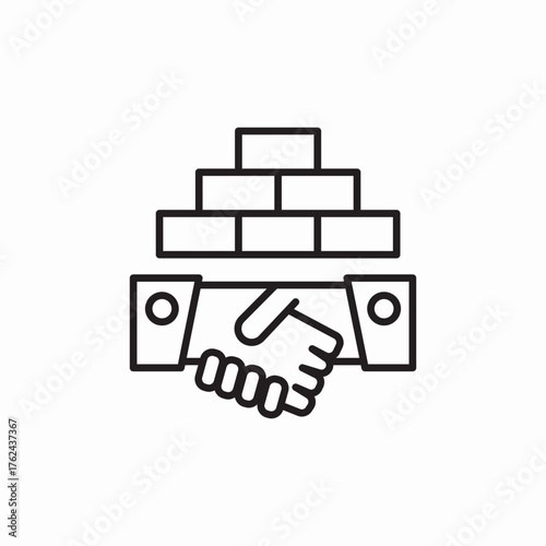 construction deal icon sign vector