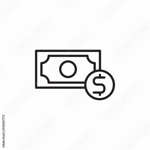 dollar cash icon sign vector