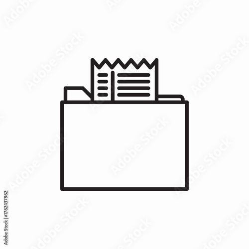 folder bill icon sign vector