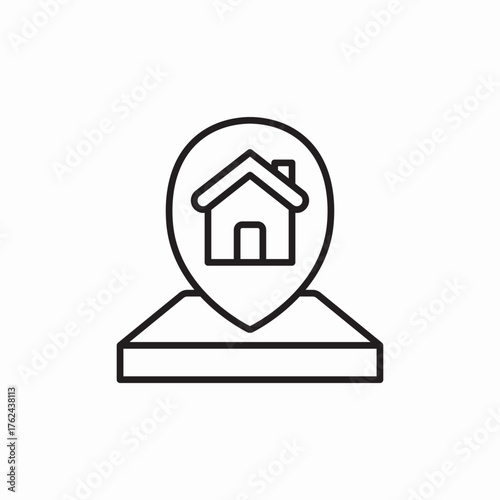house location icon sign vector