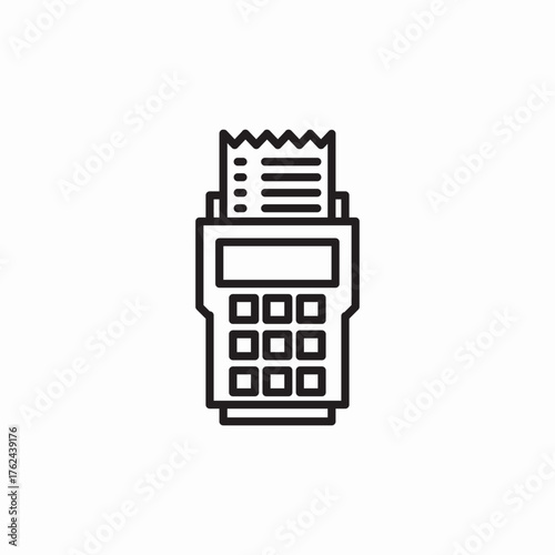 pos payment bill icon sign vector