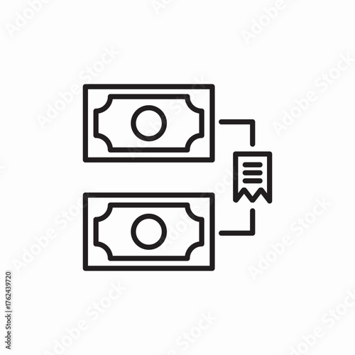 split pay icon sign vector