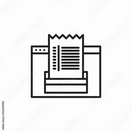 webpage online bill icon sign vector