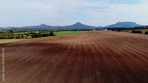 Aerial agricultural picture from a Hungarian landscape