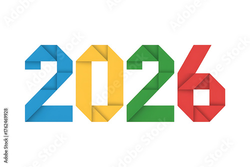 Colorful, geometric number 