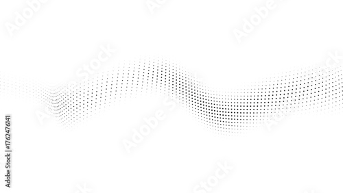 Delicate dotted ribbon floating on white, gentle turns suggesting motion, minimalist halftone scenery for headers, hero sections, refined slides, stylish web design, clean spacing, modern clarity, pro