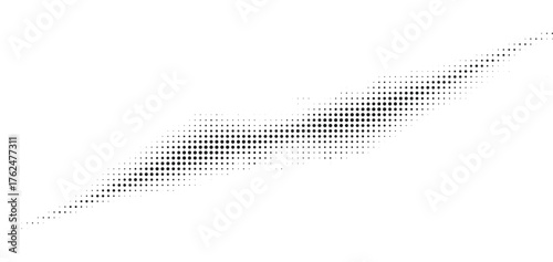 Abstract diagonal halftone gradient vector background for modern digital artwork, motion illusion banner, futuristic poster design, web texture, creative branding, minimal use