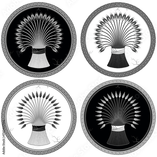 Greek Amphora with Sheaf of Wheat