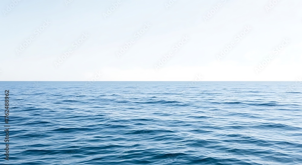 Fototapeta premium Calm Blue Ocean Under Clear Sky.