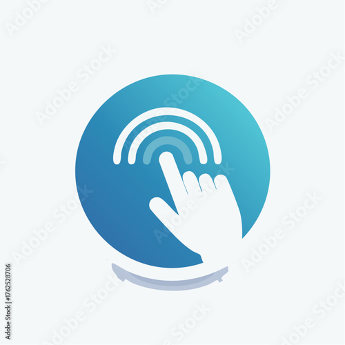 Intuitive interface interaction: A hand gently navigates touch screen features