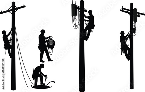 Cabinet assembly illustration, construction worker, power drill, screwdriver use, wall cabinet, safety helmet, carpentry process, furniture installation, repair work, training skills