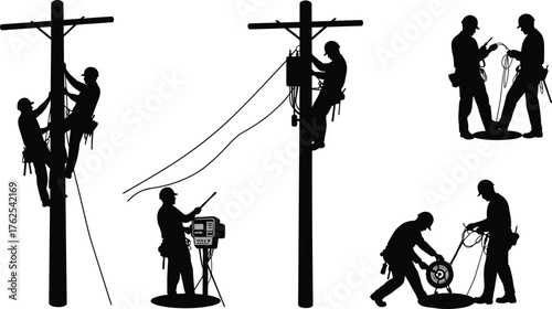 Cabinet assembly illustration, construction worker, power drill, screwdriver use, wall cabinet, safety helmet, carpentry process, furniture installation, repair work, training skills