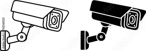 ofvs620 OutlineFilledVectorSign ofvs - video surveillance vector icon . security camera sign . isolated transparent . outline and filled version . AI 10 / EPS 10 / PNG . g11963