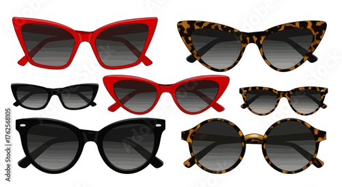 Stylish Collection of Various Sunglass Styles and Shapes for Fashionable Eyewear