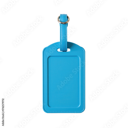 Bright Blue Luggage Tag with Loop Design for Travel Identification