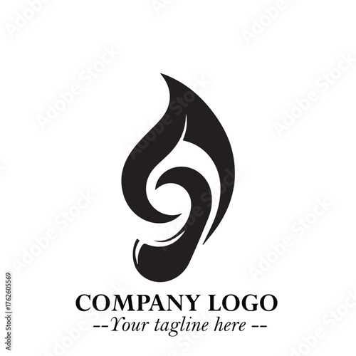 Modern Ear Logo Symbol with Minimalist Line Art Style and Elegant Professional Design
