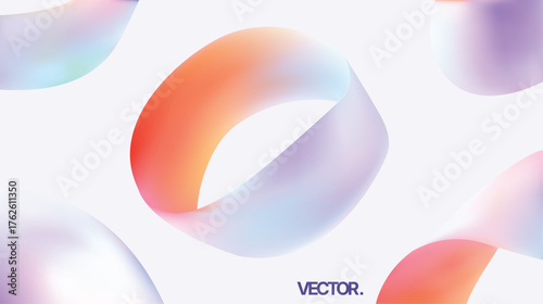 Abstract Pastel Ribbon Wave A Stylish Modern Gradient Vector Background for Visual Appeal