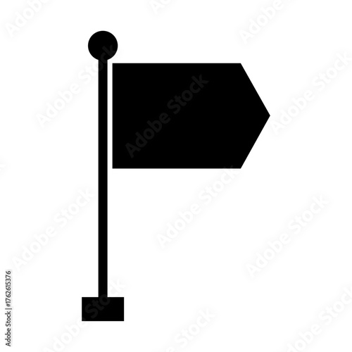 Flag vector silhouette , clip art, and symbol. Shilhouette of  flag concept and simple design
